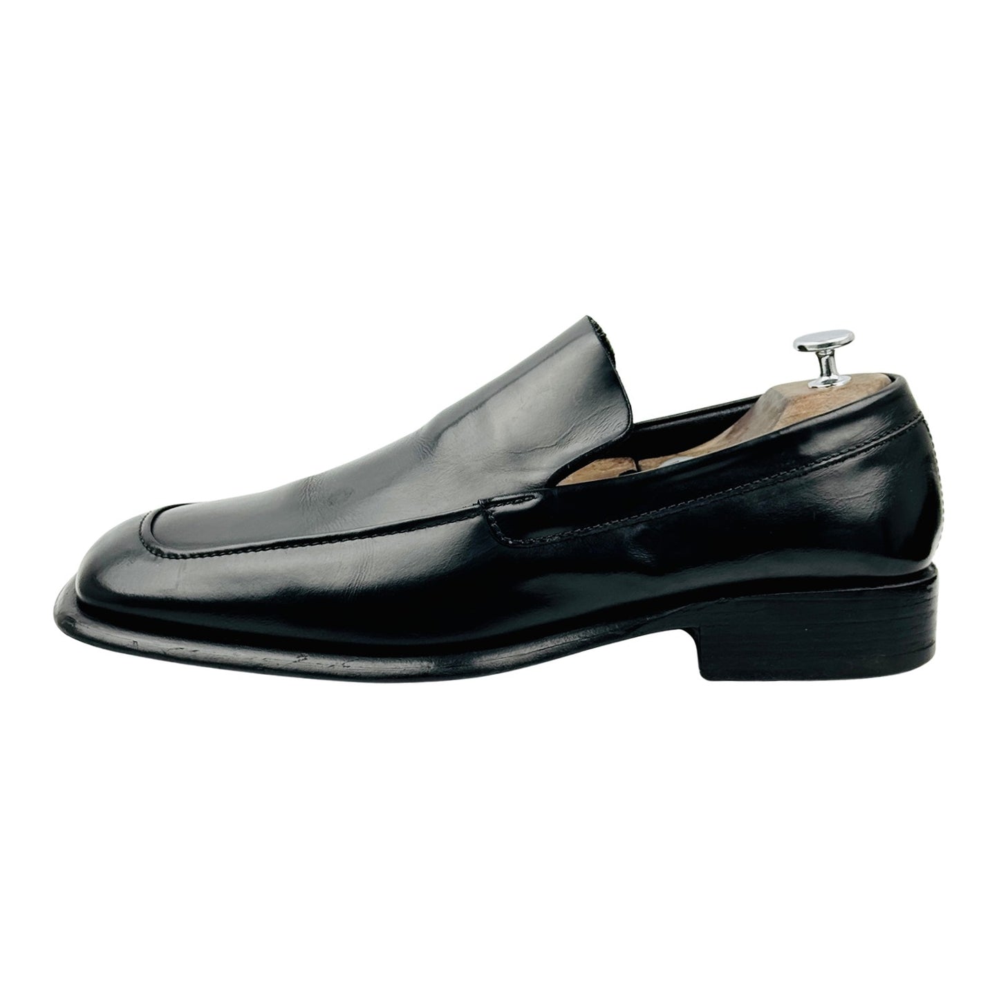 Gucci Men's Black Leather Loafers (Size 44.5)