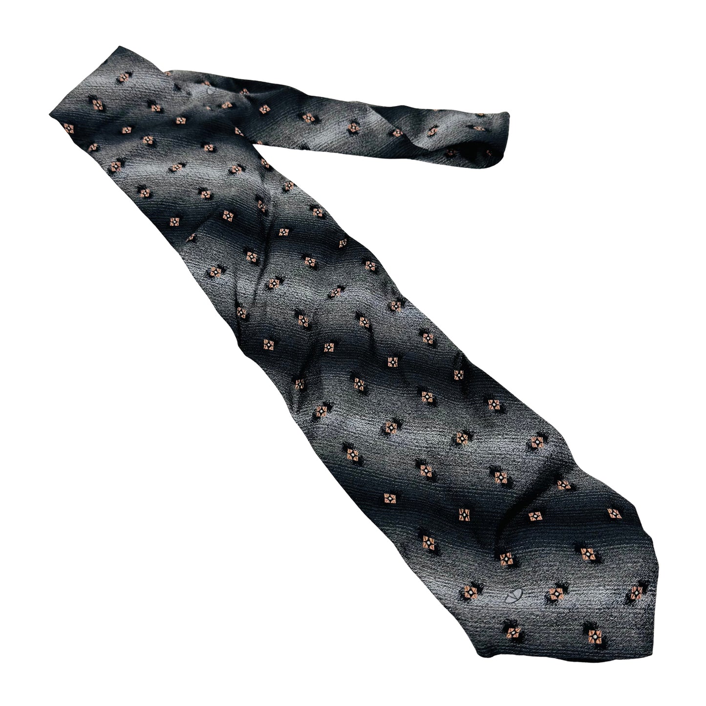 Valentino Grey Black 'Gradient' Tie (Size Regular)