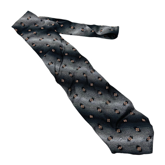 Valentino Grey Black 'Gradient' Tie (Size Regular)