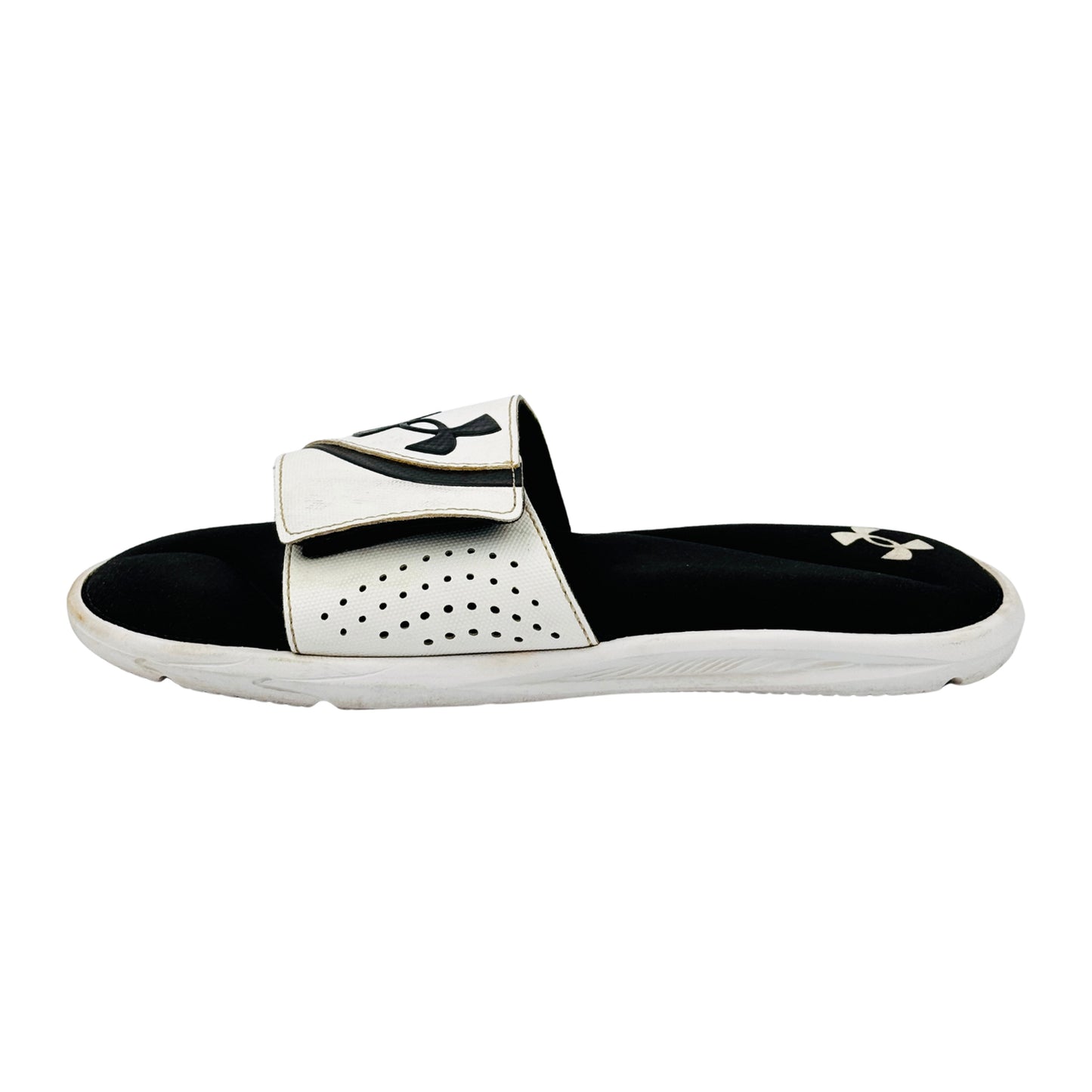 Image of Under Armour Ignite VI White Slides (Size 42/42.5) - 3022711-100