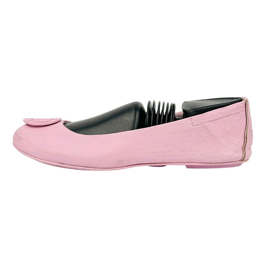 Tommy Hilfiger Women's Pink Leather Flats (Size 38)