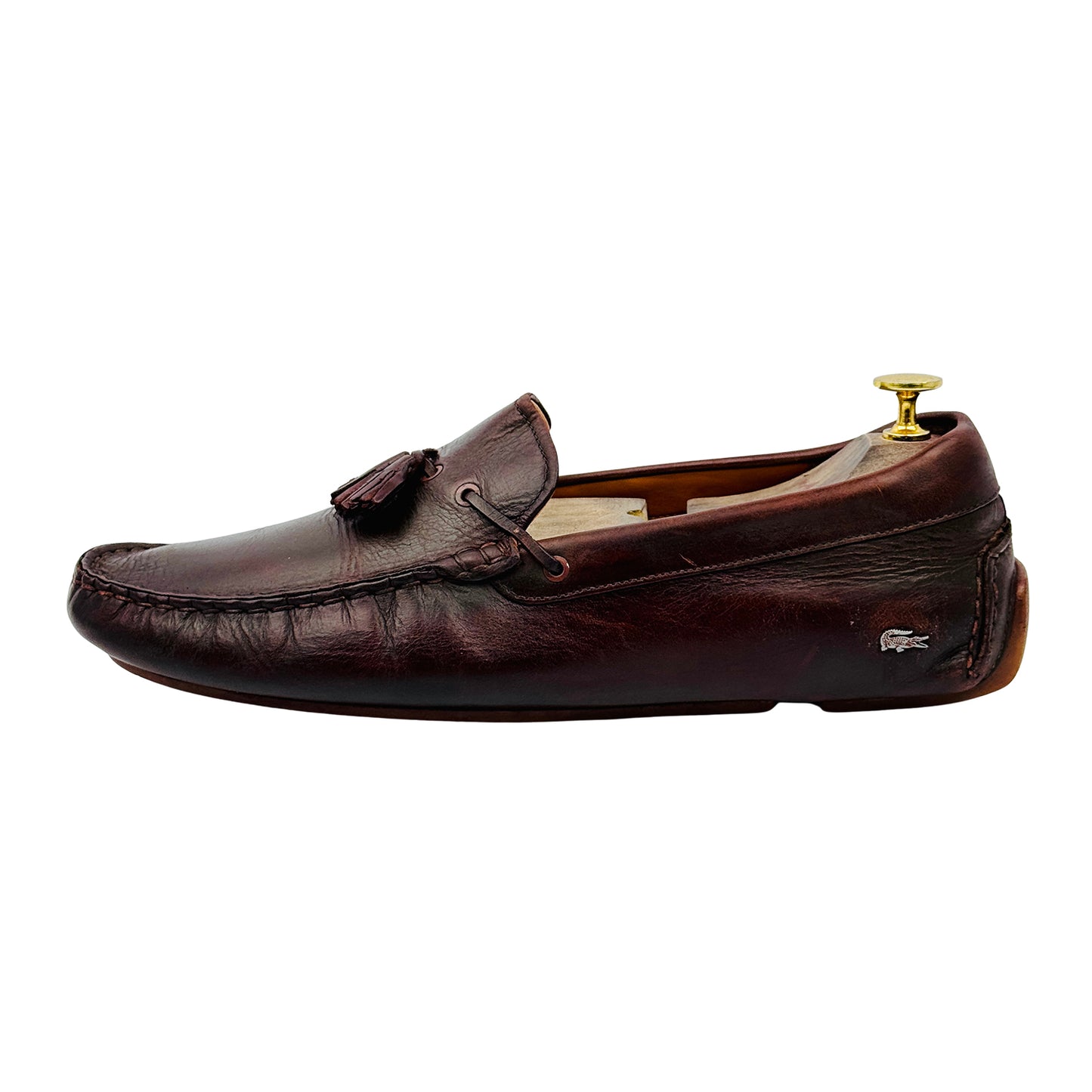 Lacoste Burgundy Tassel Loafers (Size 44.5) - 7-40CMA003577T