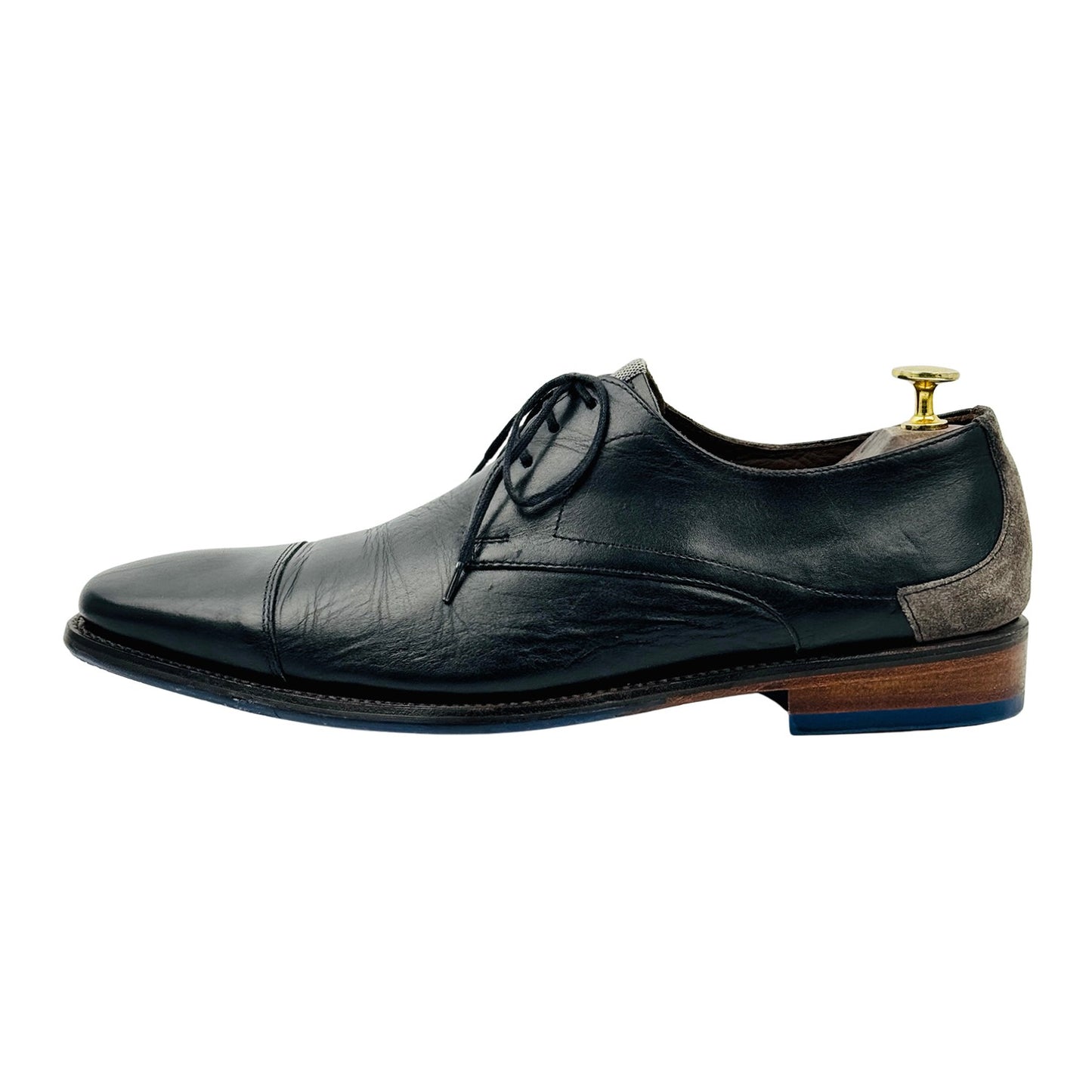 Floris van Bommel Black Derby Shoes (Size 42/42.5)