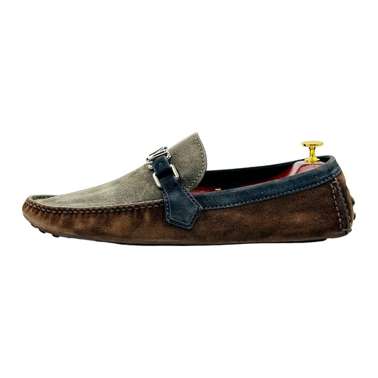 Louis Vuitton Hockenheim Suede Tri Color Loafers (Size 46)