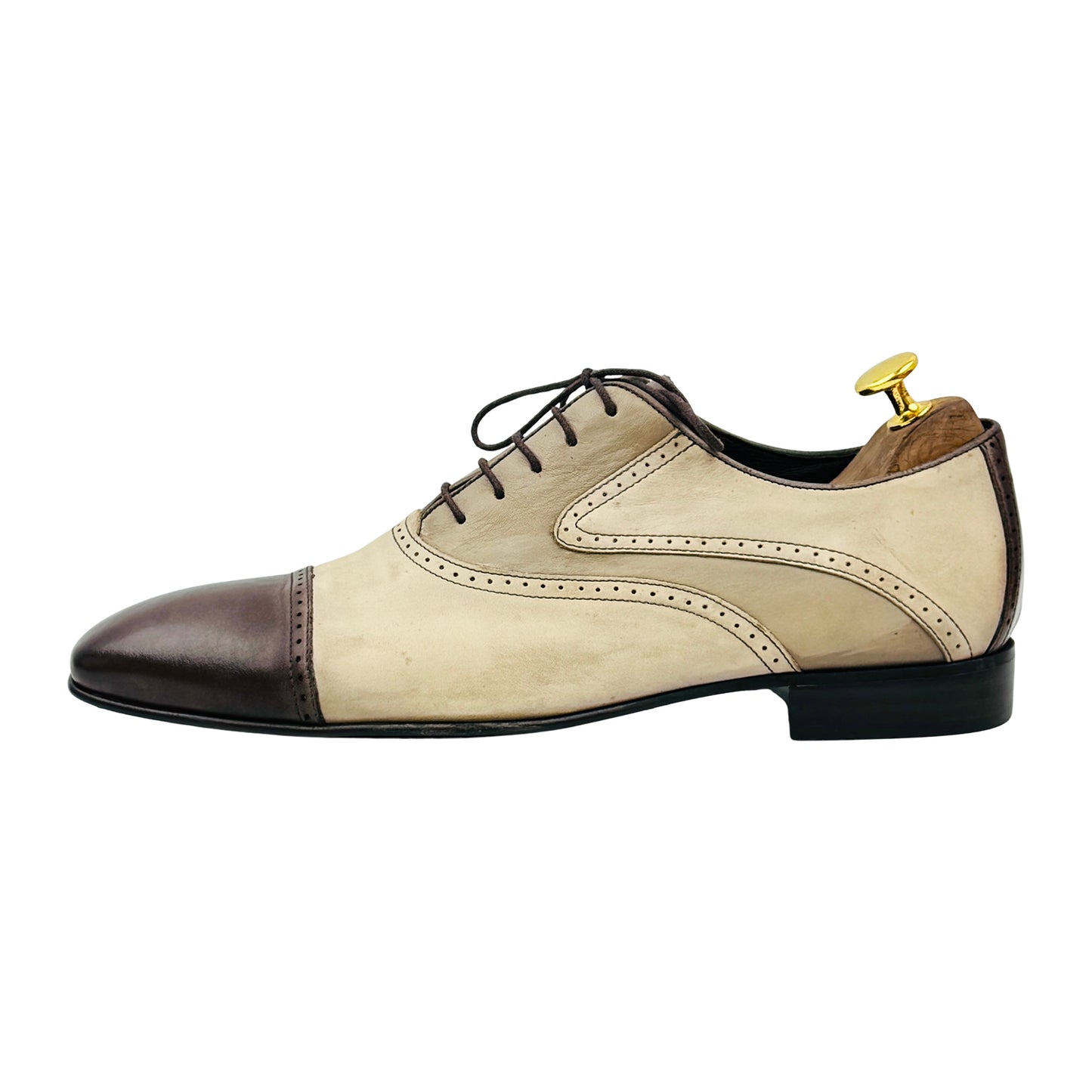 Gino Rossi Men's Beige Oxford Shoes (Size 42.5)