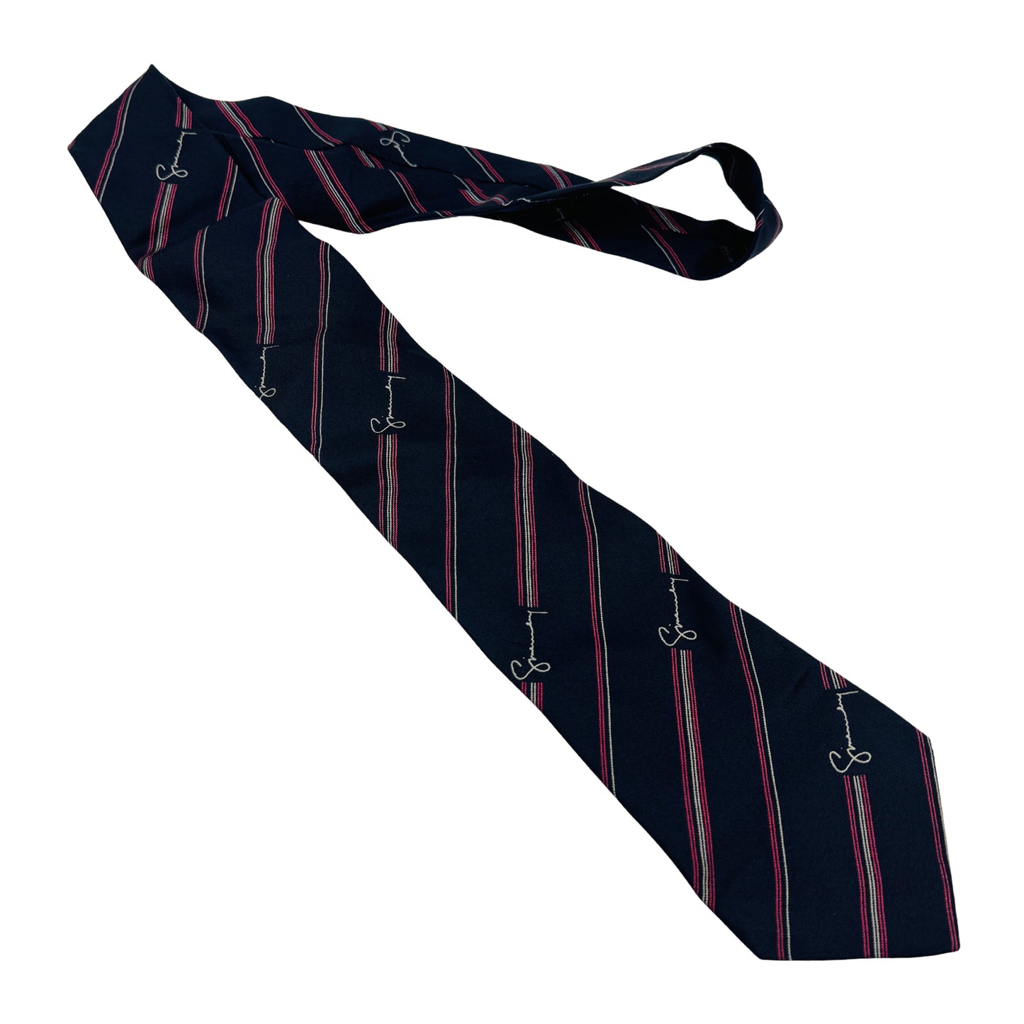 Givenchy Navy Blue 'Motifs' Silk Tie (Size Regular)
