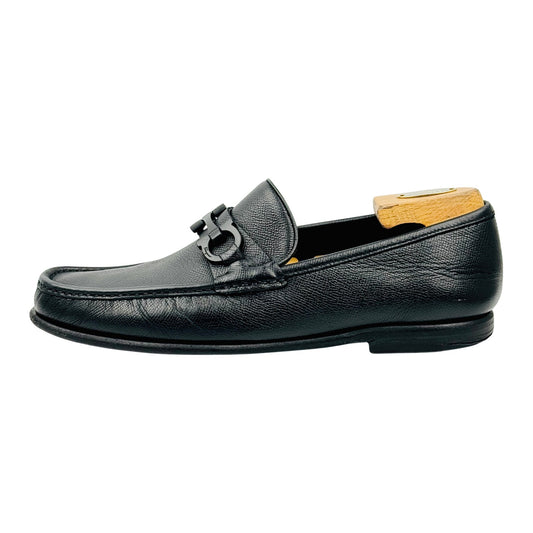 Salvatore Ferragamo Men's Black Gancini Bit Loafers (Size 42.5)