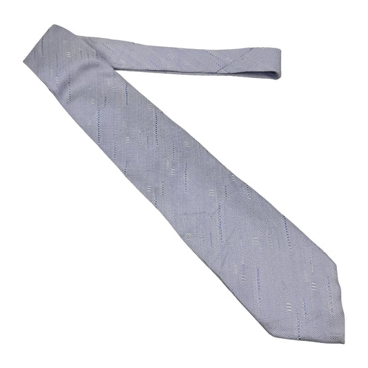 Canali Light Blue 'Micro Pattern' Silk Tie (Size Regular)
