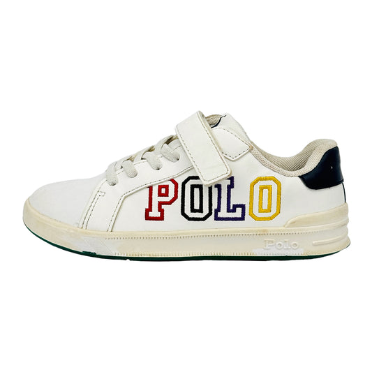 Image of Ralph Lauren White Logo Trainer Shoes (Size 30) - RF104119