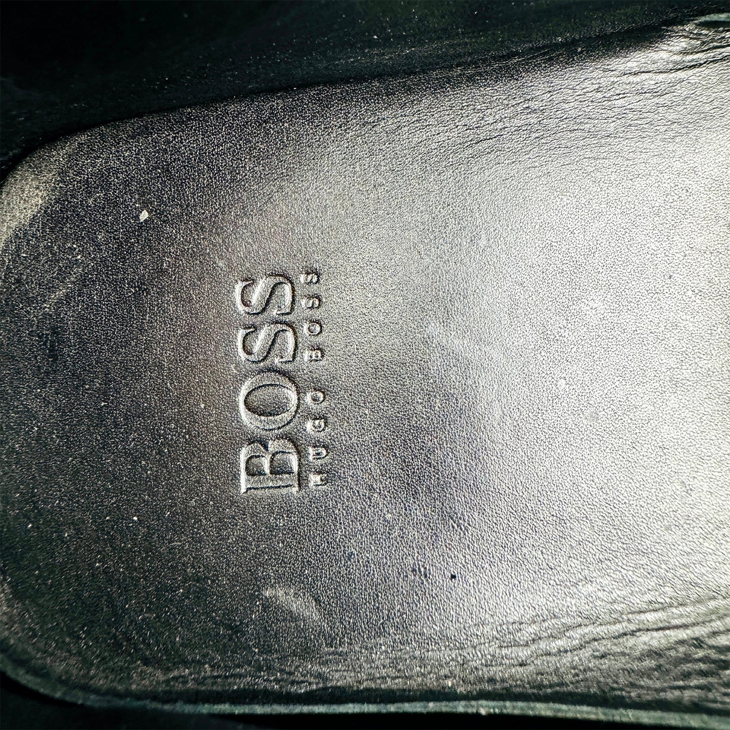 Hugo Boss Men's Black Leather Driving Loafers (Size 44)