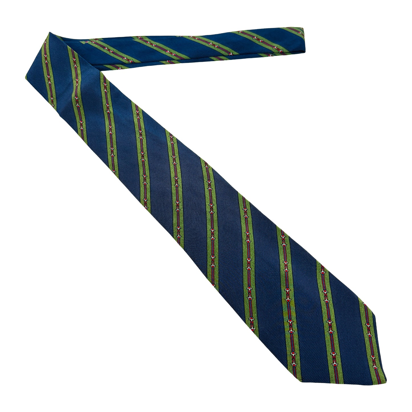 Richel Navy 'Diagonal Stripes' Silk Tie (Size Regular)