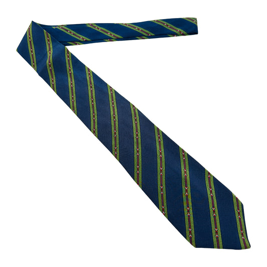 Richel Navy 'Diagonal Stripes' Silk Tie (Size Regular)