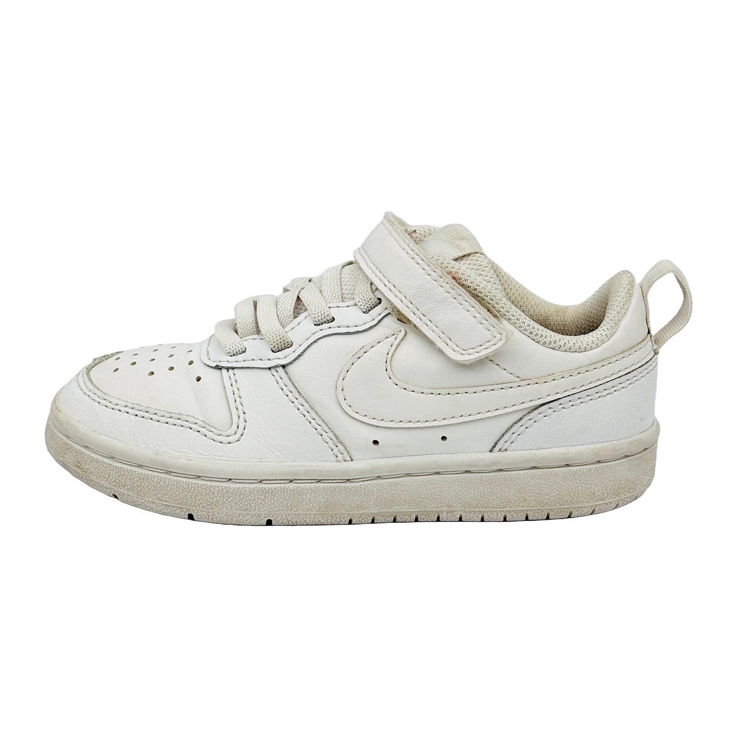 Image of Nike Kid's Court Borough Low 2 Shoes (Size 28) - BQ5451-100
