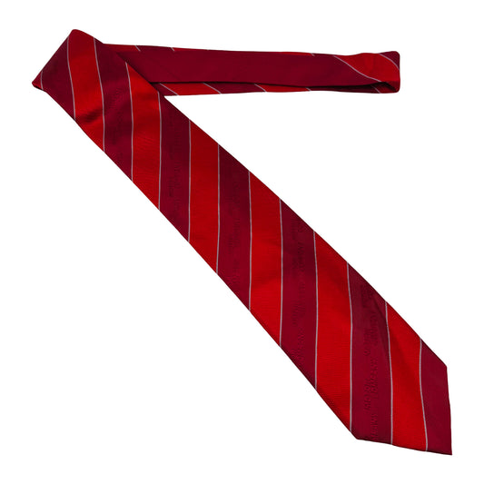 CD Silks Burgundy Diagonal Stripes Tie (Size Regular)
