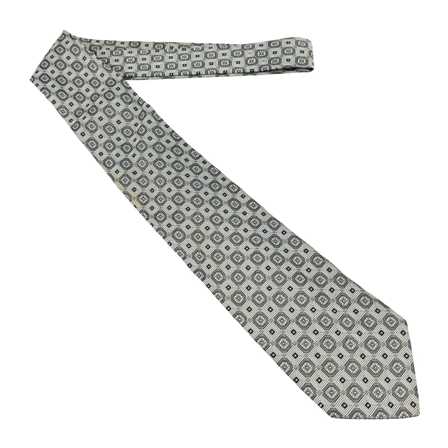 Gianni Versace Black 'Geometric Pattern' Tie (Size Regular)