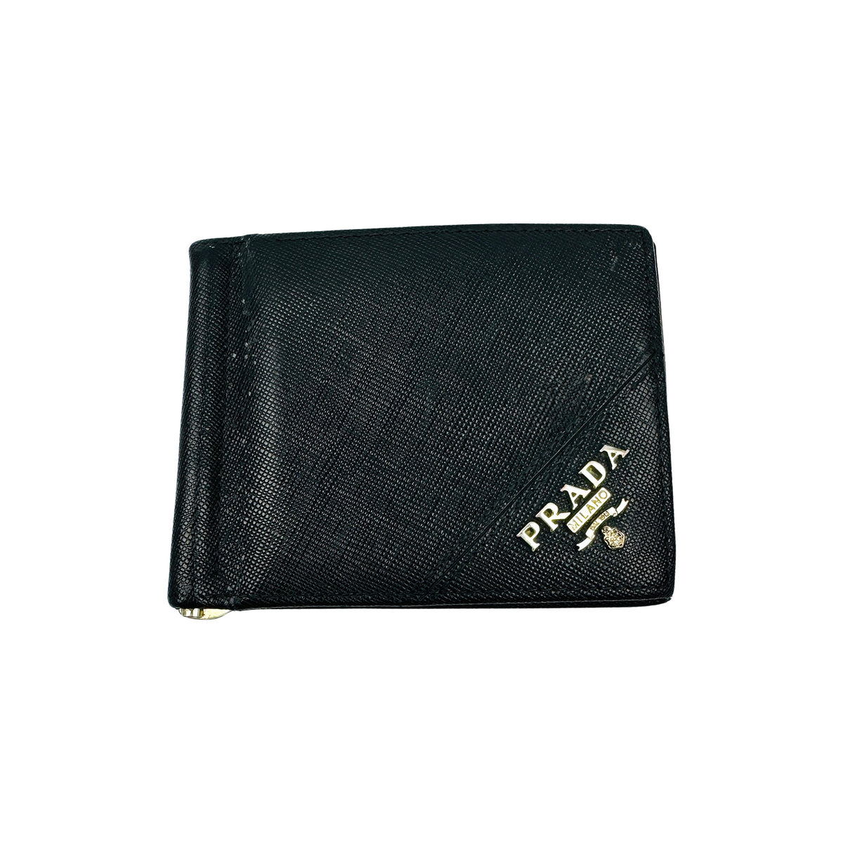 Prada Saffiano Leather Money Clip Wallet - 2MN077