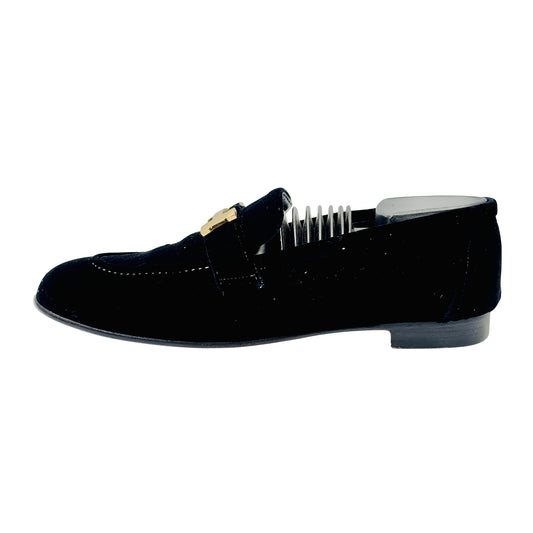 Hermes Men's Permabrass Plated 'H' Detail Loafers (Size 40.5/41)