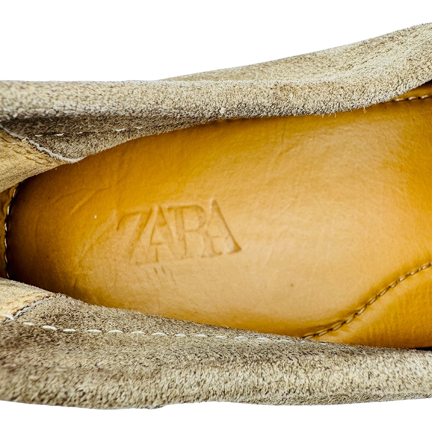 Zara Men's Brown Suede Loafers (Size 43)