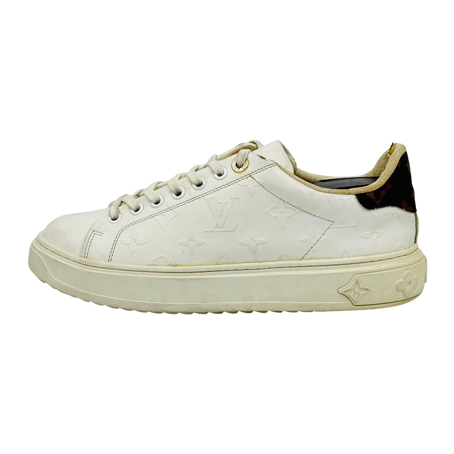 Louis Vuitton Time Out White Sneakers (Size 40/40.5)
