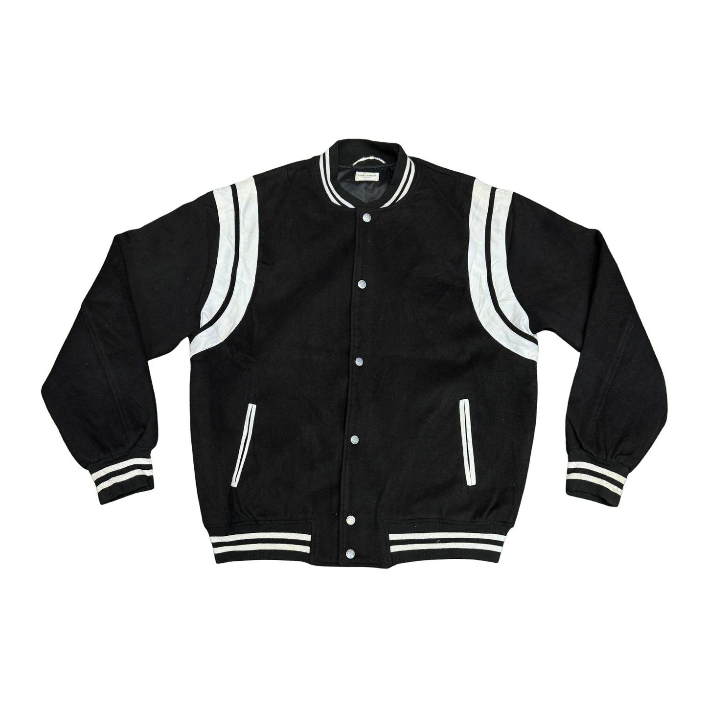 Saint Laurent Men's Varsity 'Black White' Jacket (Size Medium)