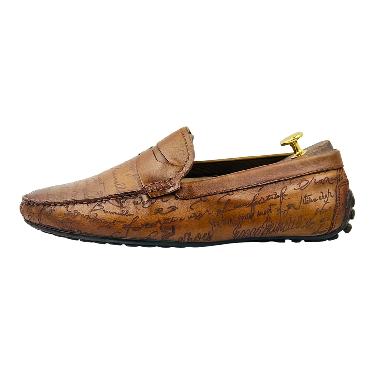 Rosso Brunello Signato Tan Brown Leather Penny Loafers (Size 42.5/43)