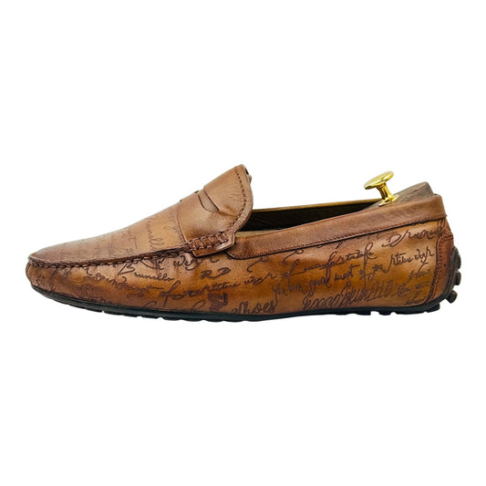 Rosso Brunello Signato Tan Brown Leather Penny Loafers (Size 42.5/43)