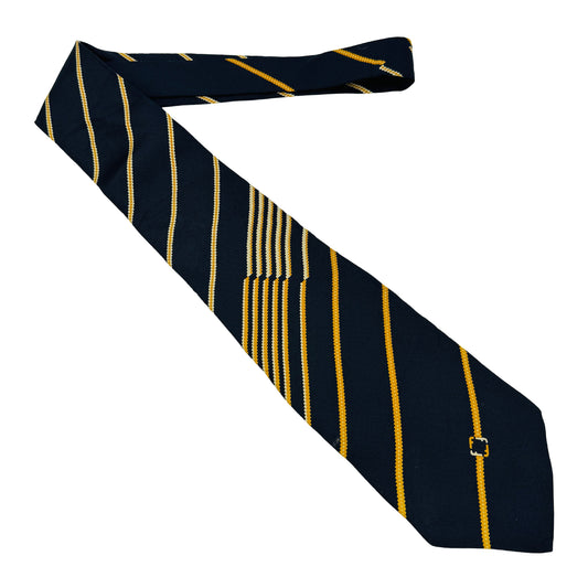 Salvatore Ferragamo Navy Blue 'Diagonal Stripes' Tie (Size Regular)