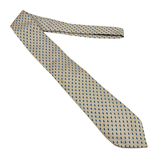 Boggi Milano Cream 'Geometric Pattern' Tie (Size Regular)
