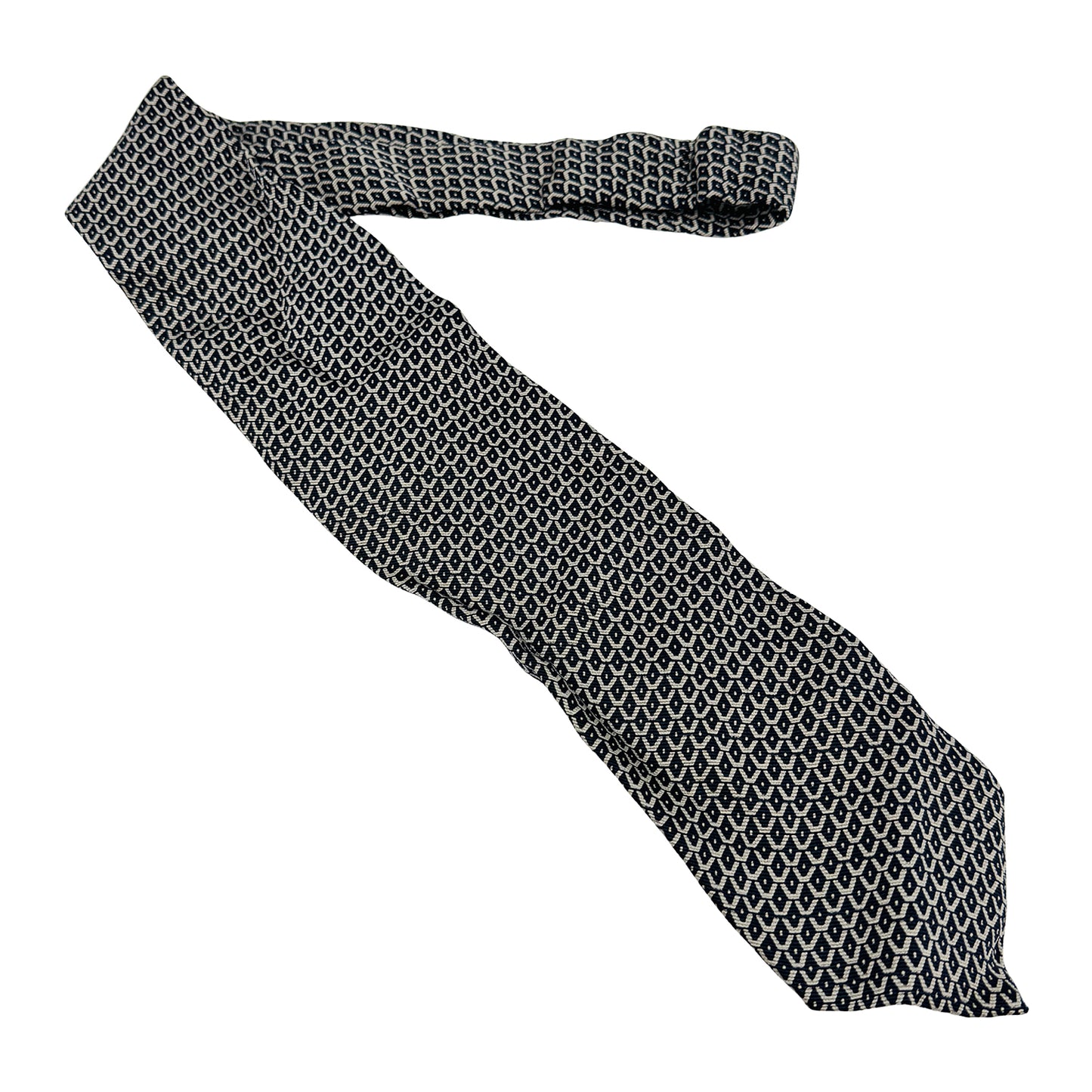 Armani Dark Navy 'Geometric Pattern' Tie (Size Regular)