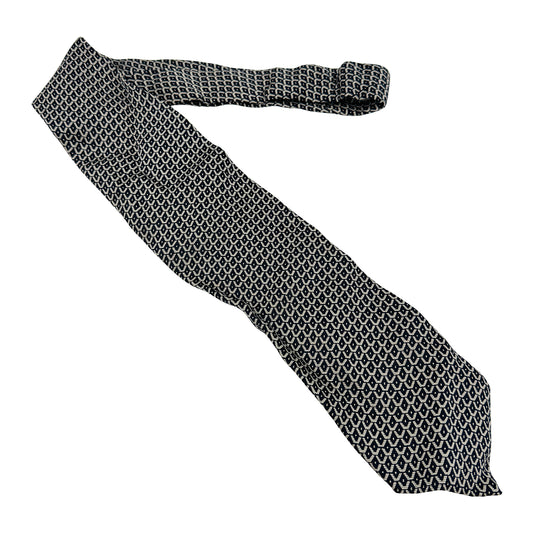Armani Dark Navy 'Geometric Pattern' Tie (Size Regular)