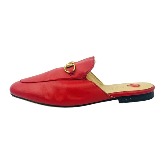Gucci Princetown Red Leather Italian Mules (Size 40)