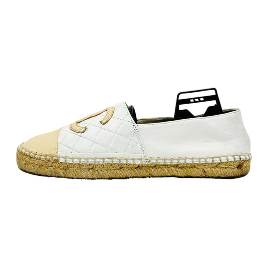 Chanel Women's White Espadrilles (Size 37)