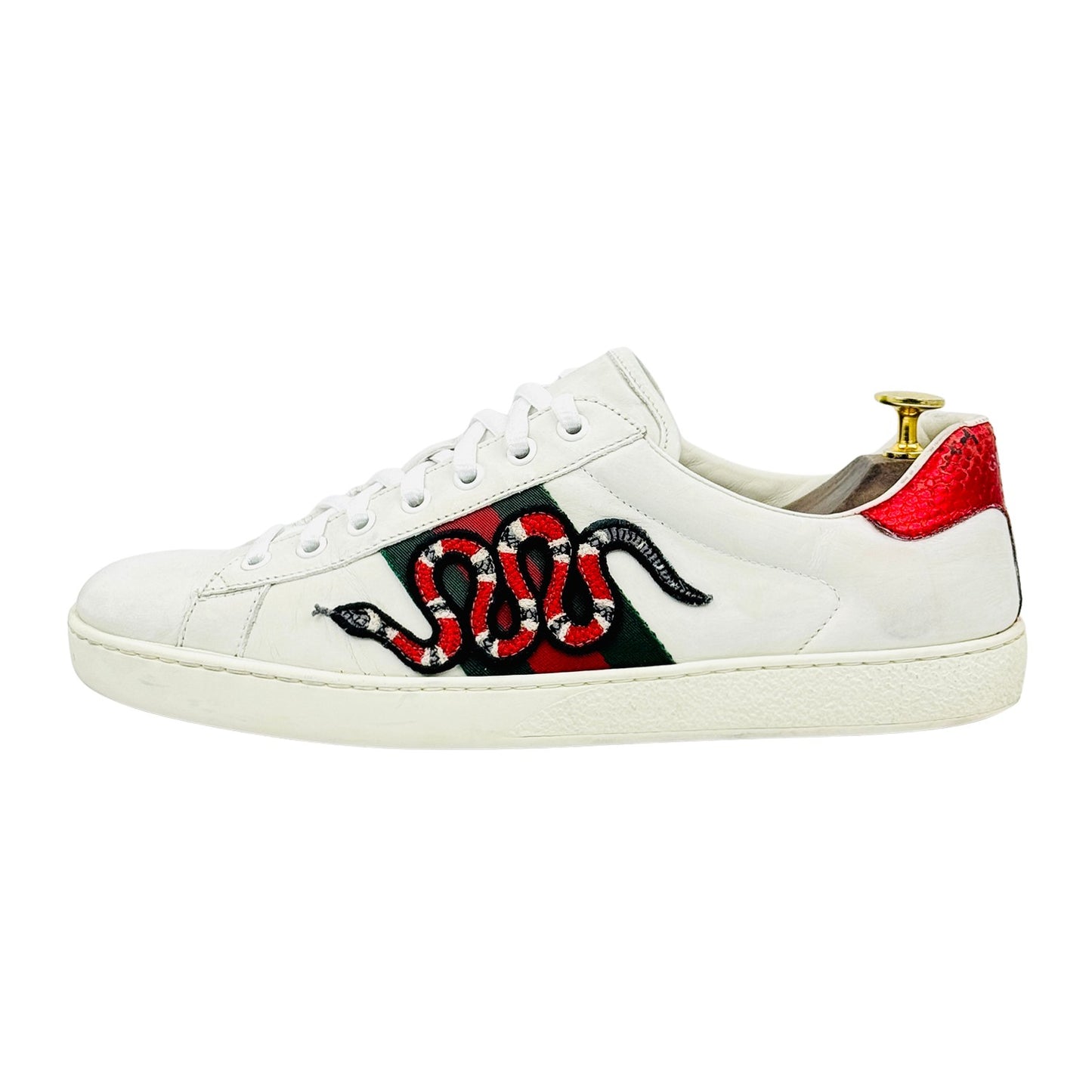 Gucci Ace Embroidered Snake Sneakers (Size 42.5) - 456230