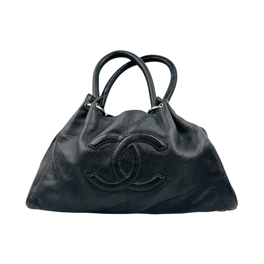 Chanel CC Cup Black Cavier Leather Tote Bag
