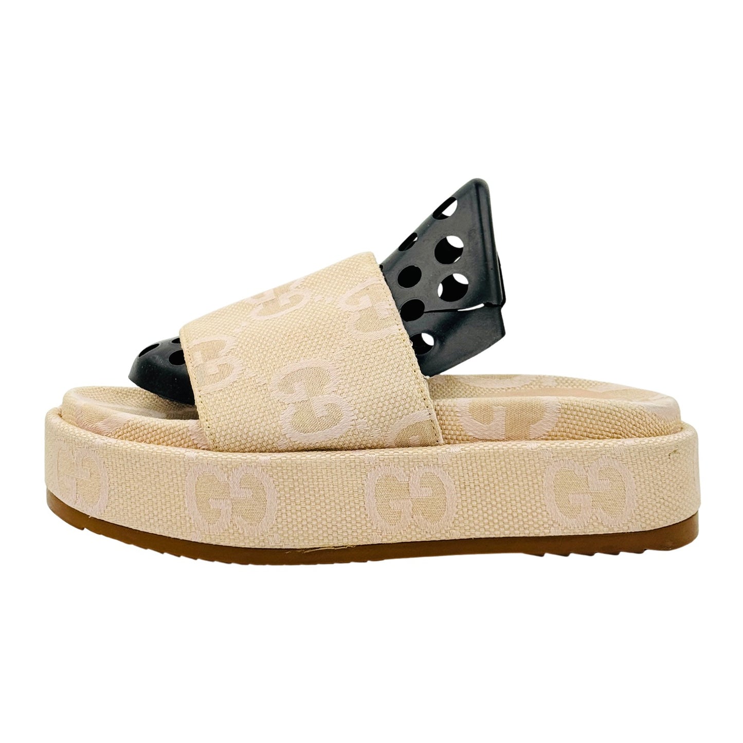 Gucci Angelina Jumbo GG Platform Sandal Slides (Size 40)