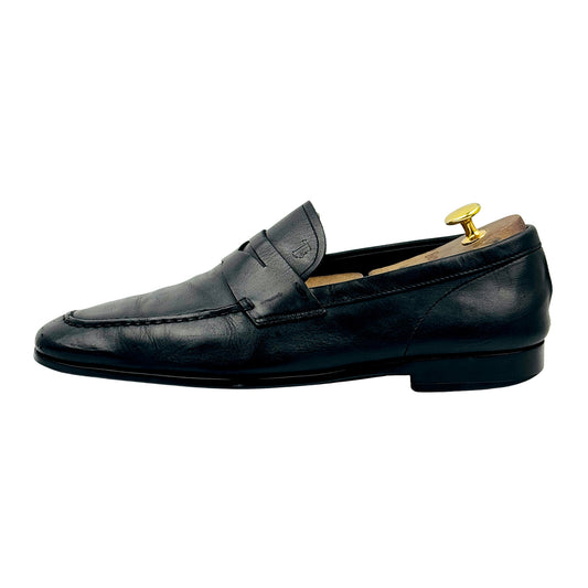 Tod's Black Leather Penny Loafers (Size 42)