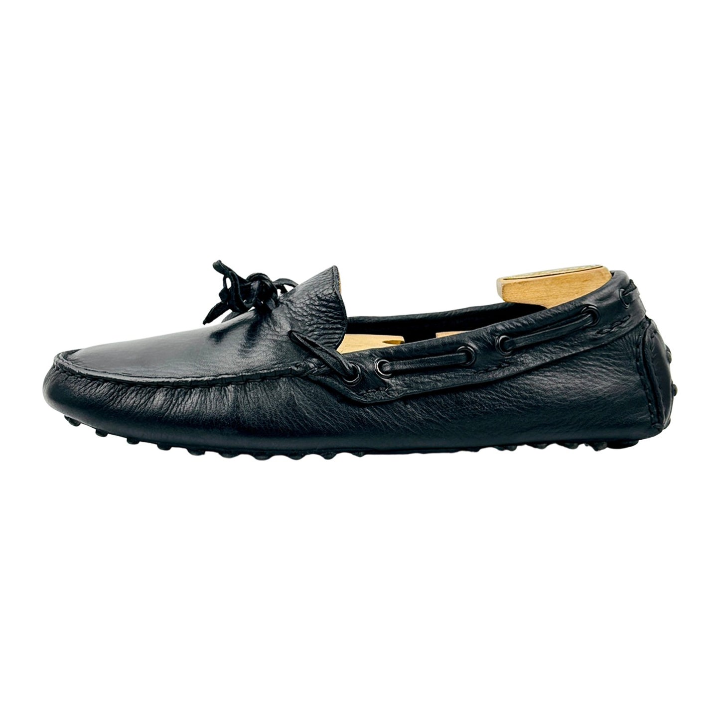Balenciaga Men's Black Leather Loafers (Size 41/41.5)
