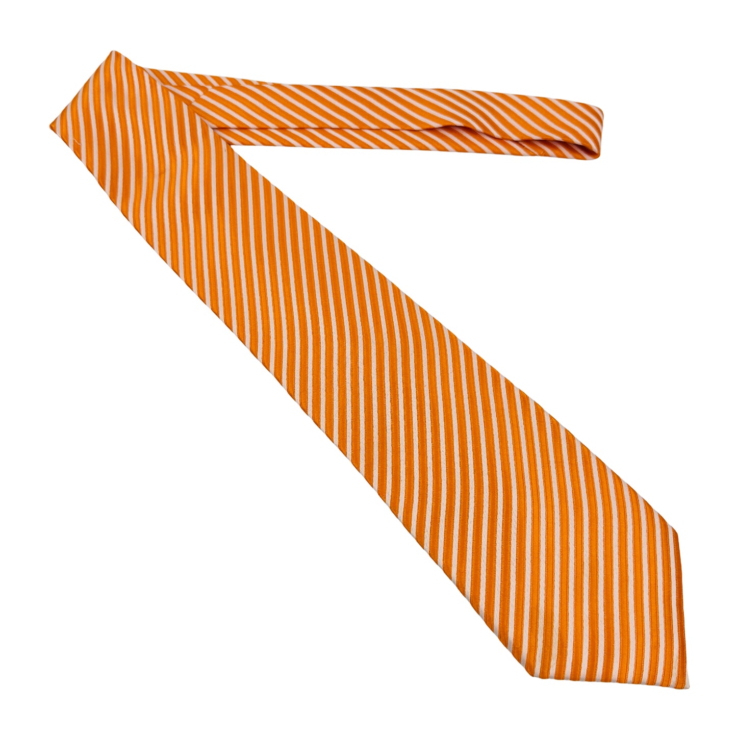 Gucci Orange 'Diagonal Stripes' Tie (Size Regular)