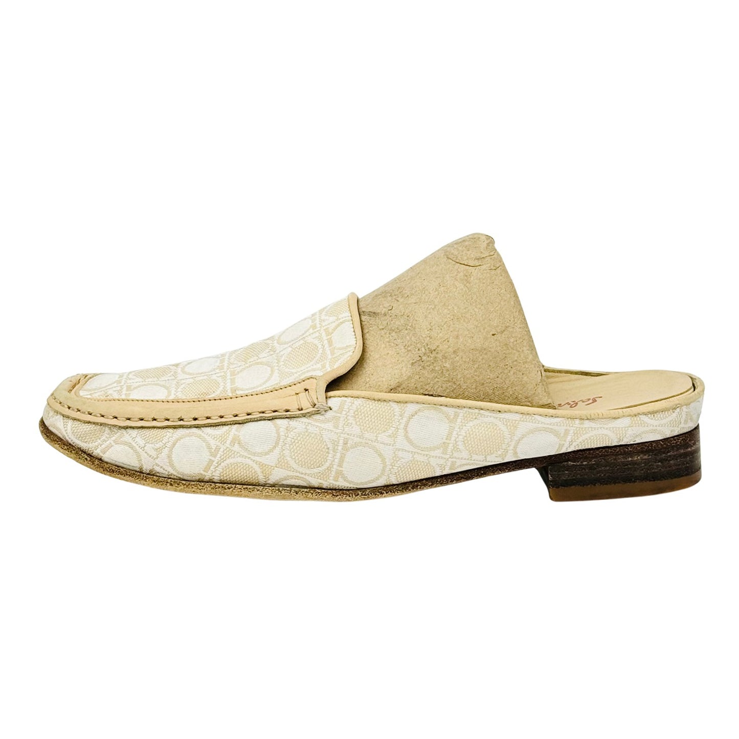 Salvatore Ferragamo Signature 'Ivory' Mules (Size 38.5/39)