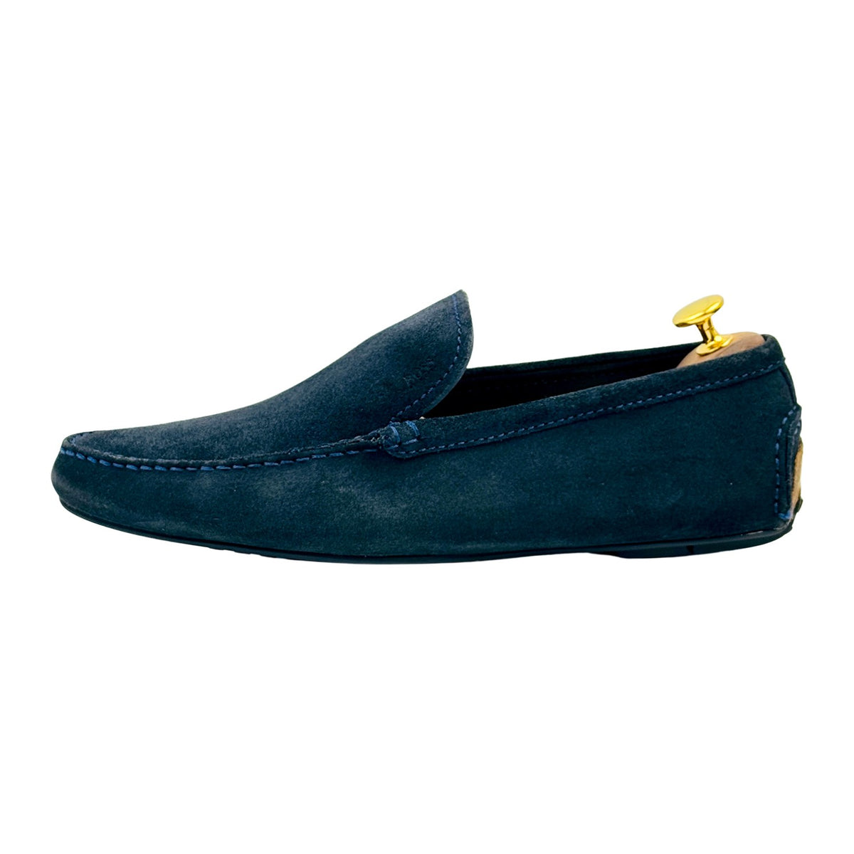 Hugo Boss Dark Blue Suede Leather Loafers (Size 43)