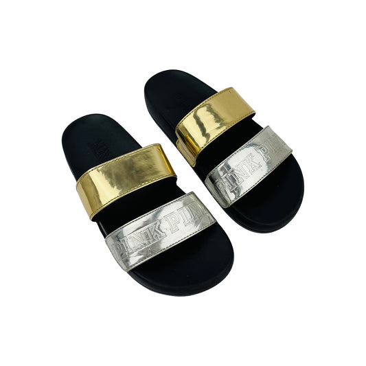 Victoria’s Secret PINK Women's Double Strap Slides (Size 37)