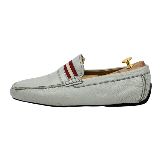 Bally Men's Wabler Light Grey Driver Loafers (Size 42/42.5)