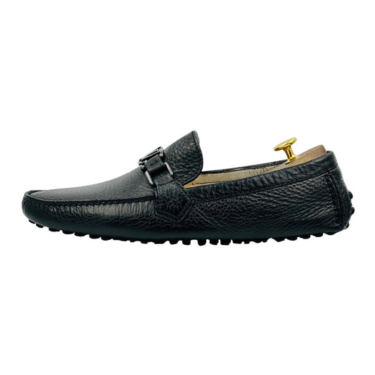 Louis Vuitton Hockenheim Black Grained Leather Loafers (Size 42.5)