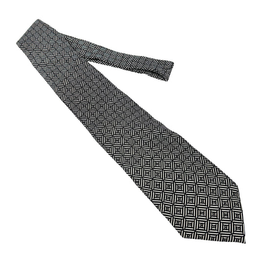 Valentino Black White 'Geometric Pattern' Tie (Size Regular)