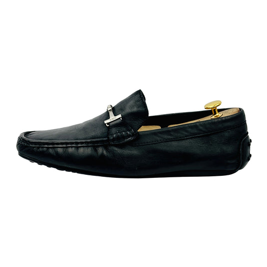 Tod's Men's Black Leather Loafers (Size 43/43.5)