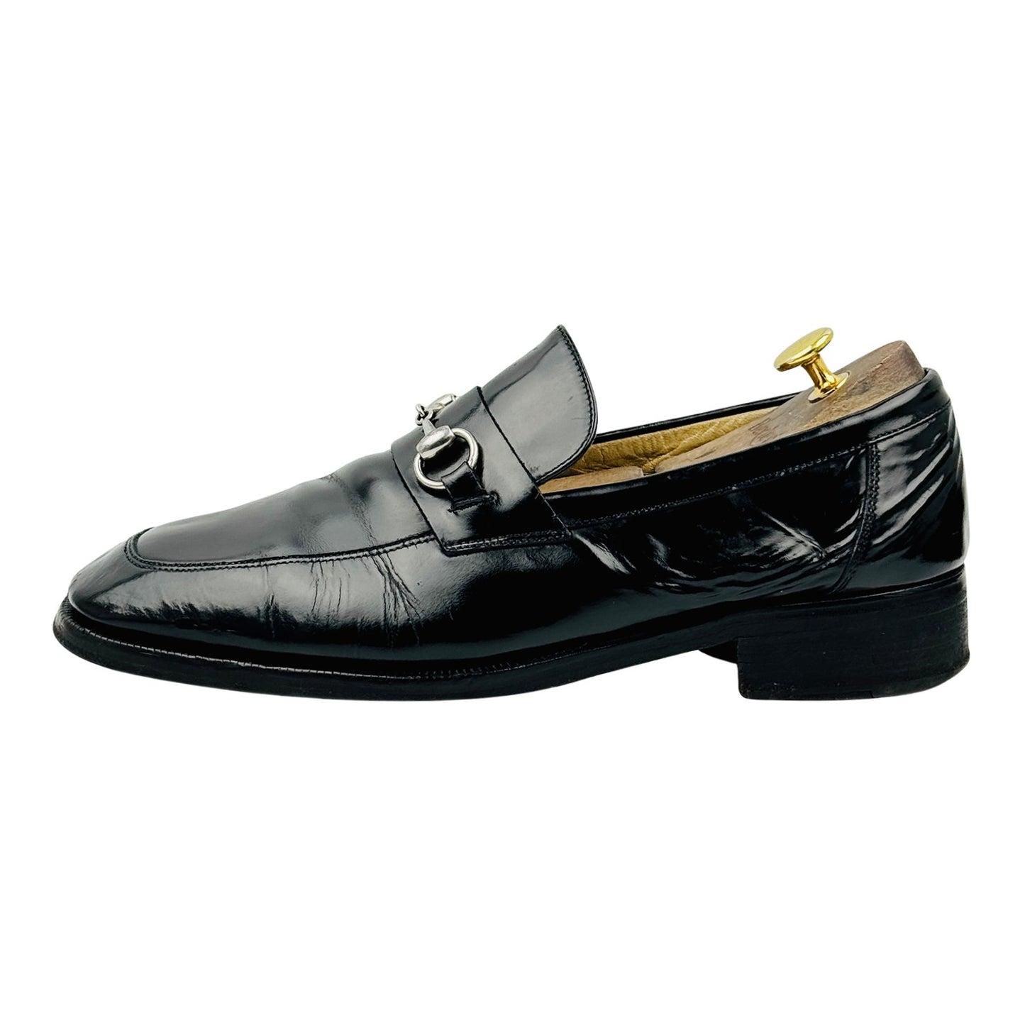 Gucci Men's Black Leather Horsebit Loafer (Size 44)