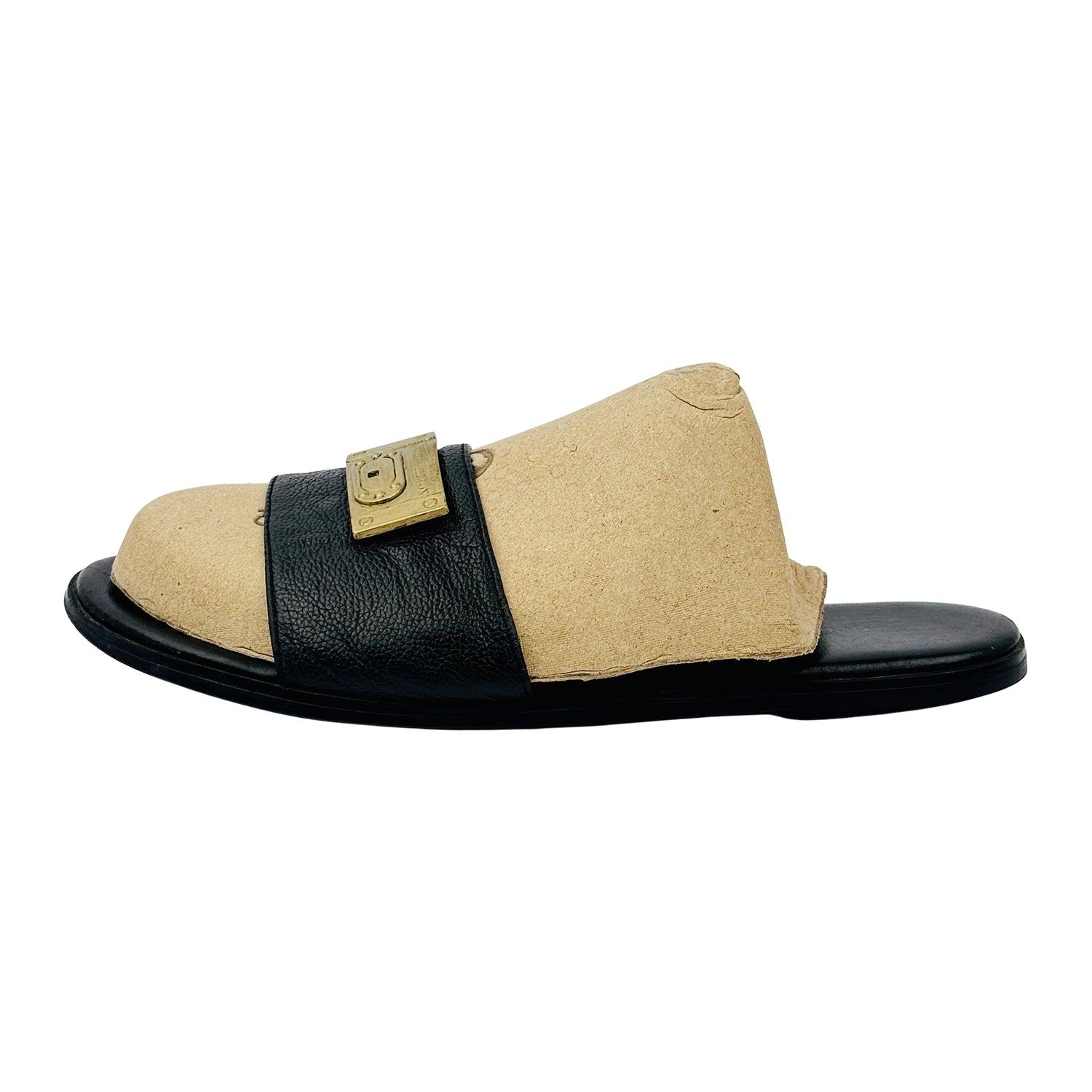 Image of Louis Vuitton Black Beach Slides (Size 40)