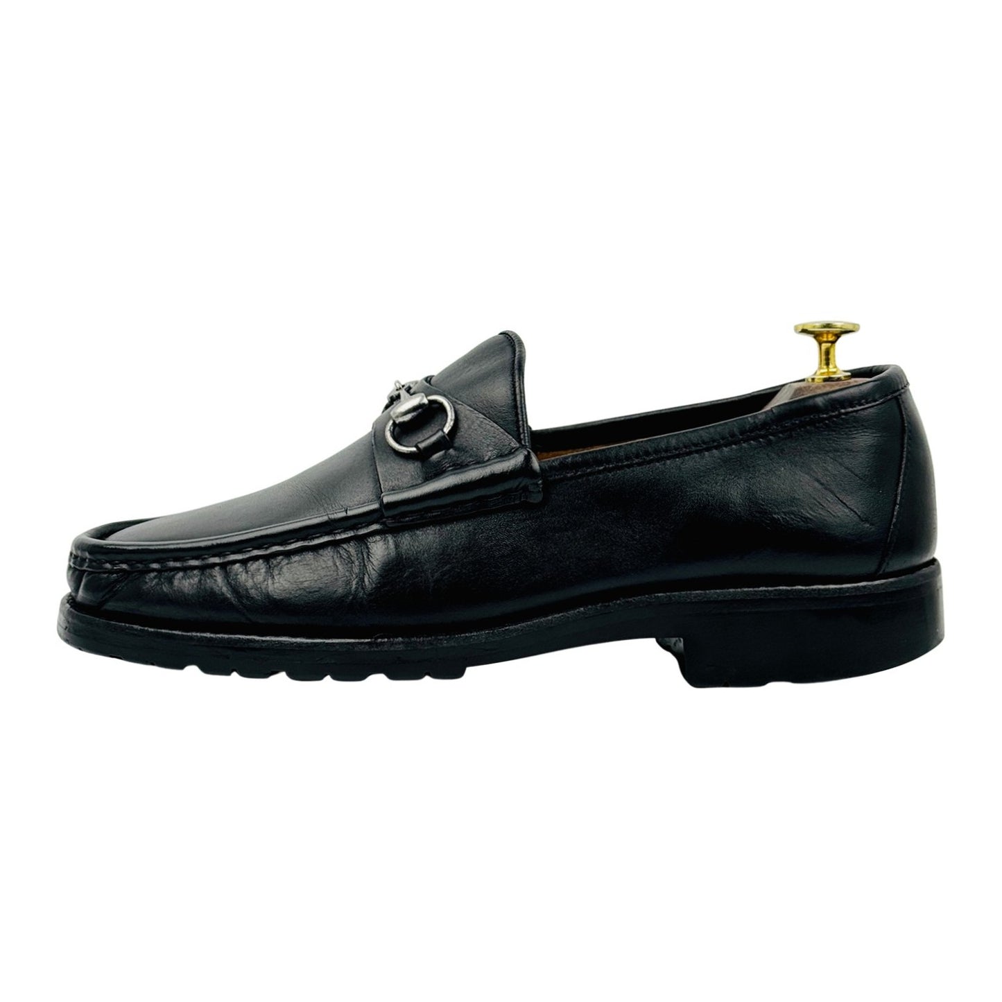Gucci Men's Black Horsebit Loafers (Size 43.5)