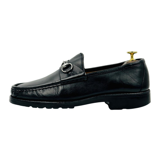 Gucci Men's Black Horsebit Loafers (Size 43.5)