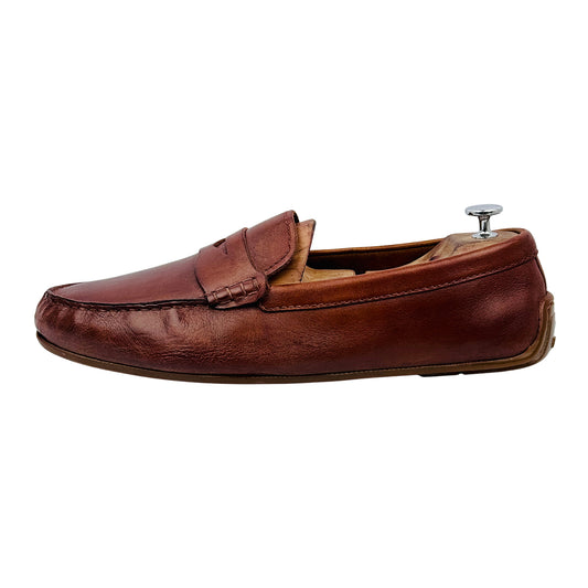 Clarks Men's Brown Leather Loafers (Size 45) - 261238247105